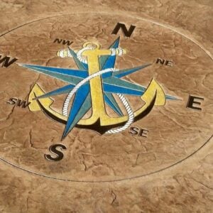 Mariner's Medallion-5 Ft Diameter Concrete Stamp