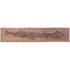 Dolphins Border Art Concrete Stamp