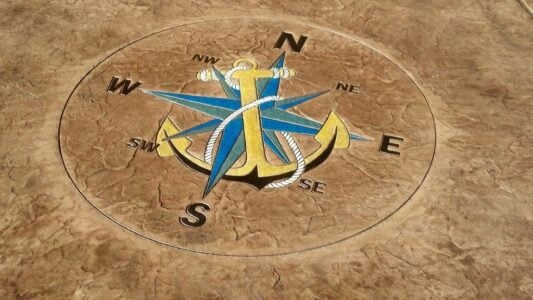 Concrete Stamps Compass Medallion
