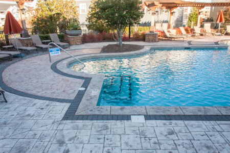 Decorative Stamped Concrete Pool Deck