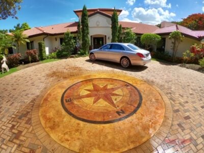 DCIM100GOPROGOPR1203.JPG Proline Compass Rose Medallion Stamp in concrete