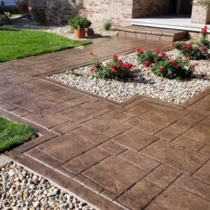 Stamped Concrete Patio and Walkway