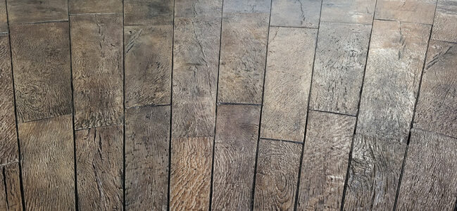 Sun Burst Reclaimed Timber concrete stamp